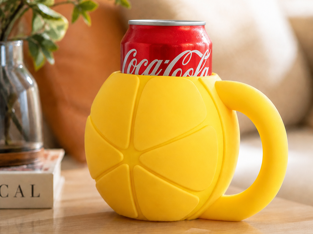 Lemon Soda Can & Drink Holder - Summer Decor