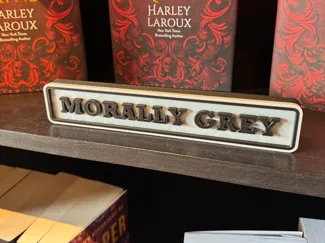 Morally Grey book sign
