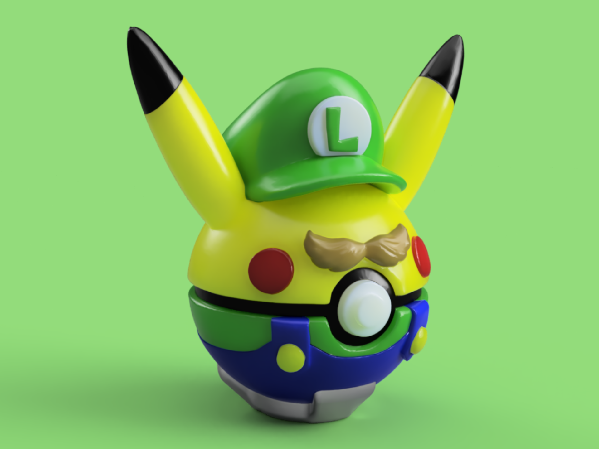 NO AMS - Pikachu Luigi Pokeball