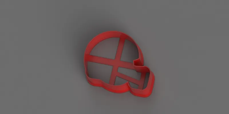 Football Helmet Cookie Cutter 