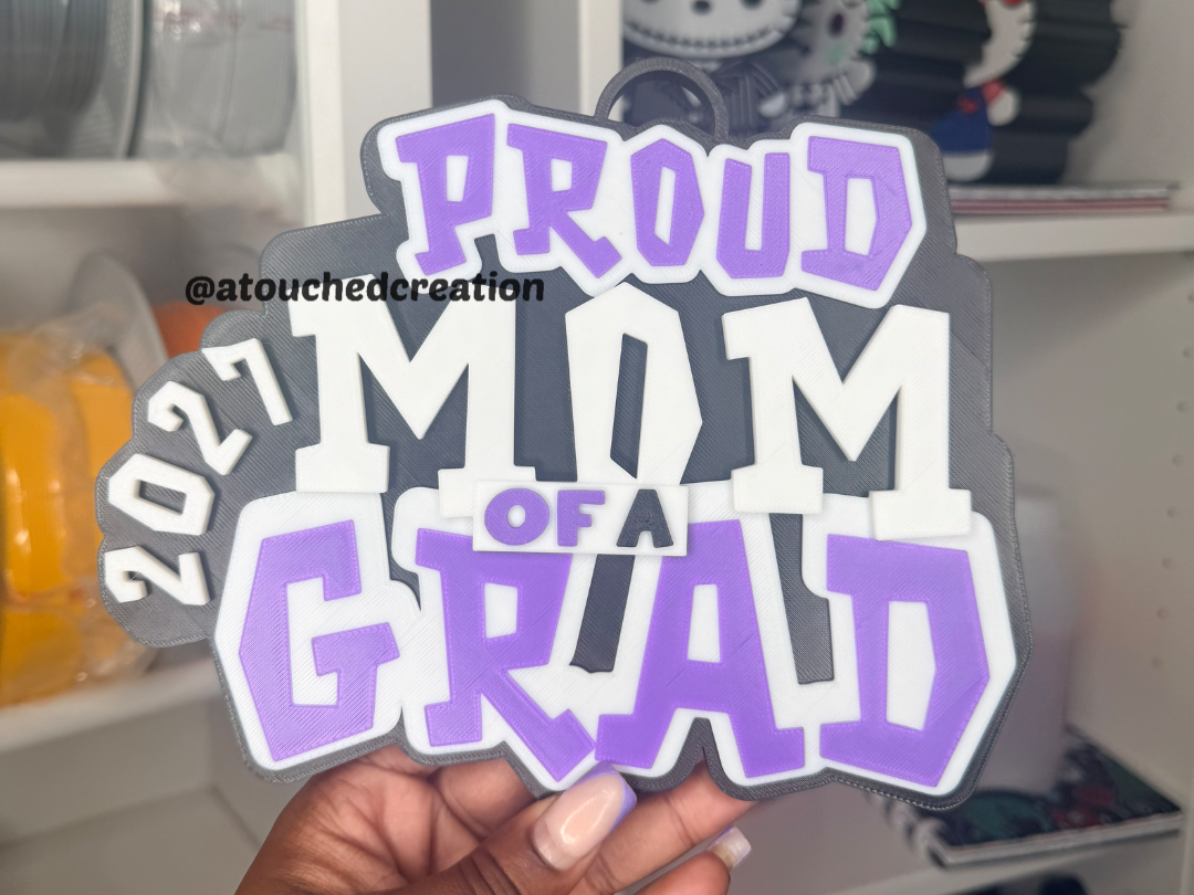 Proud Mom of a 2027 Grad 3D Hype Chain 3D model by A'Touched Creation