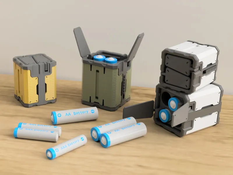 2-Hatch Missile Pod Battery Case Ver2.0 AA & AAA
