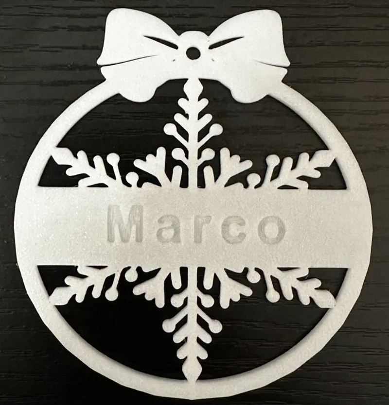 Pallina di Natale Marco (nome personalizzabile)