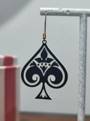 Pendientes: Aretes As de Picas Barroco — vista de referencia 5