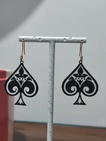Pendientes: Aretes As de Picas Barroco — vista de referencia 2