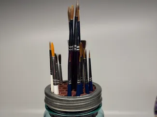 Mason Jar Honeycomb Paintbrush Holder Insert
