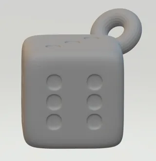 Dice earring/keyring