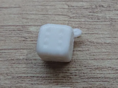 Dice earring/keyring view 2