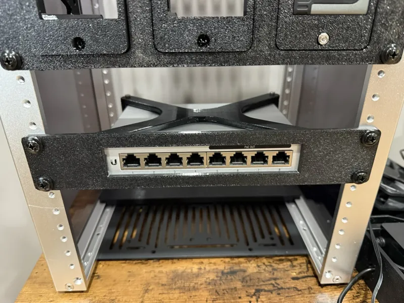 1U 10" (Half Rack) Rack for Unifi USW-8-60W Gen1