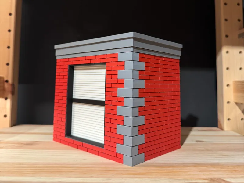 BrickCorner - Big (right side) - 1:12 shelf riser