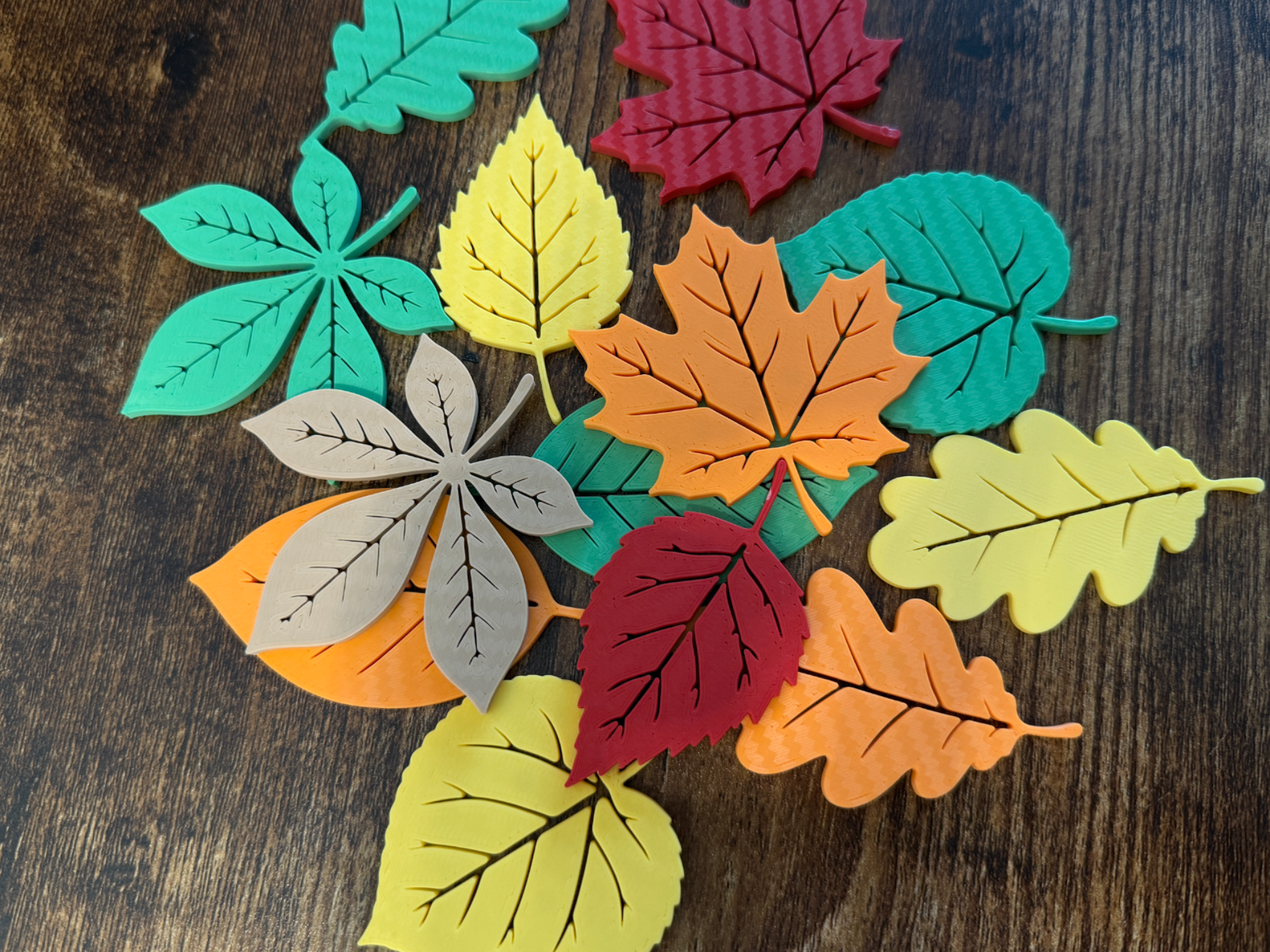 Autumn leaf magnets