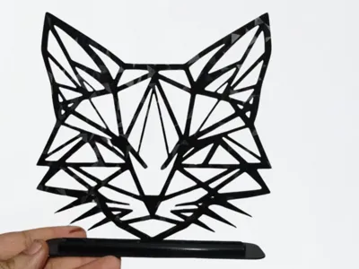 Gato Geométrico Low Poly