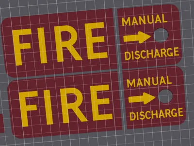 Xtool Fire Safety Set Warning Placard