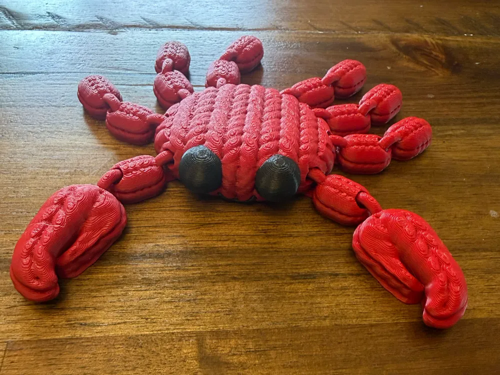 Accesorio para impresora 3D: Knit Articulated Flexi Crab NO AMS NEEDED. Referencia del modelo original.