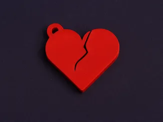 Broken Heart Keychain