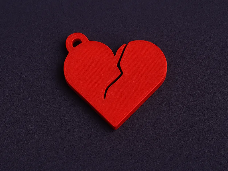 Broken Heart Keychain