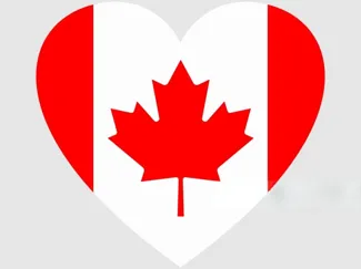 Canada Flag Earring - Heart shape