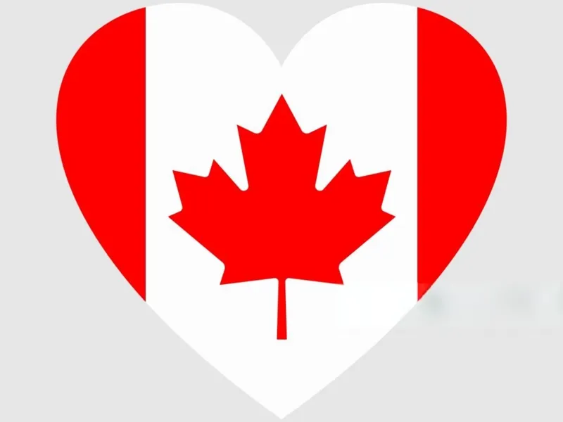Canada Flag Earring - Heart shape
