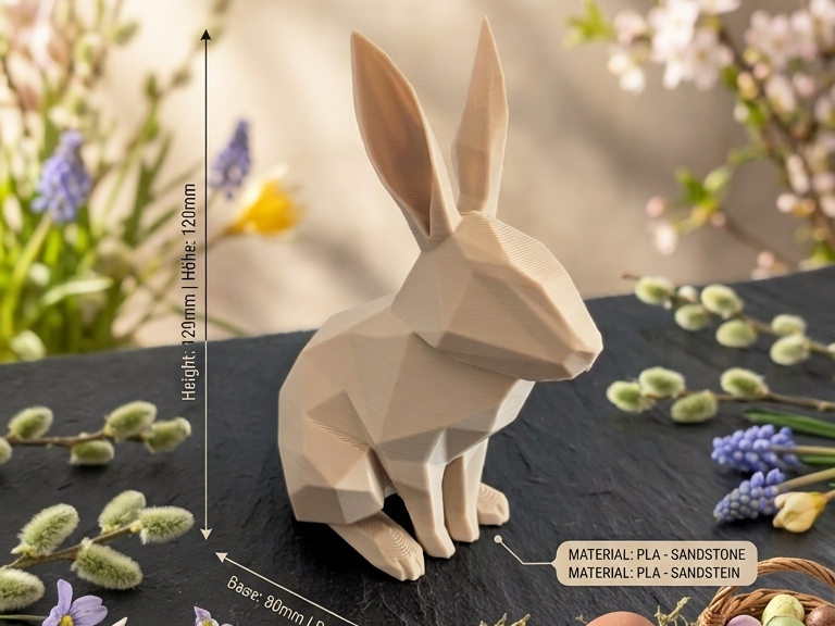 Low-Poly Easter Bunny | Modern Decor