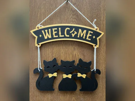 Halloween door welcome sign 4