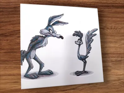 Wile E. Coyote & Road Runner Hueforge Looney Tunes