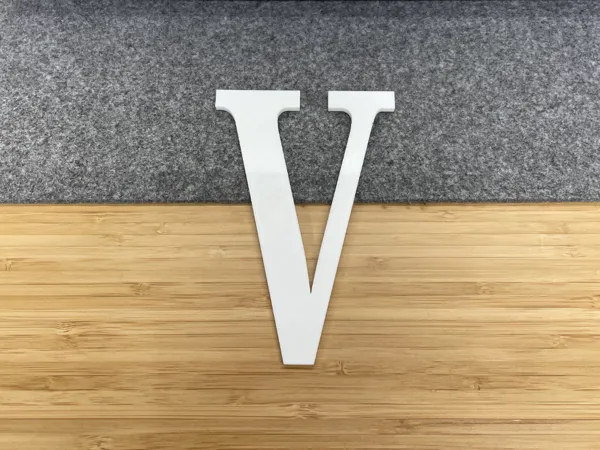 Lettre V décorative, déco murale alphabet