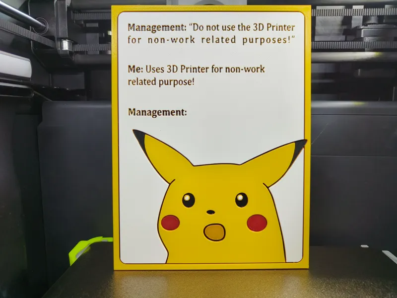 Funny Pikachu sign 150 x 200 HueForge
