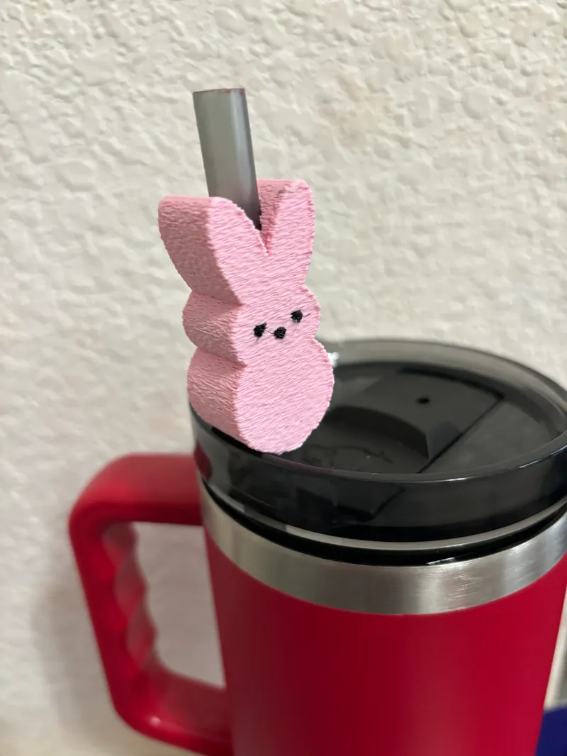 Fuzzy Peep Straw Buddy
