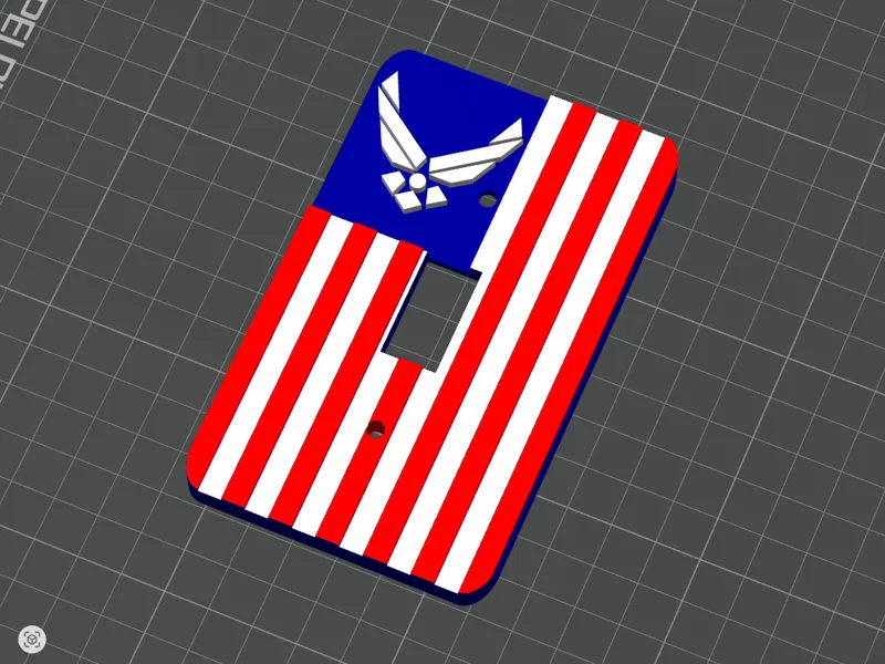American Flag Air Force light switch, AMS unneeded