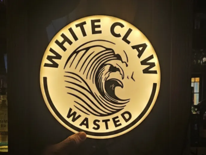 White Claw Wasted light box