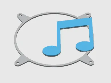 Frutiger Aero Music Player PC Fan Cover 120mm