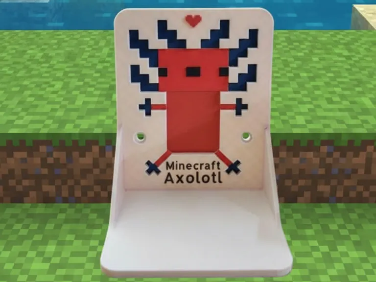Minecraft Axolotl wall mount
