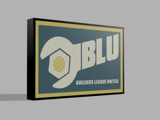 Team Fortress 2 - Blu Sign Lightbox