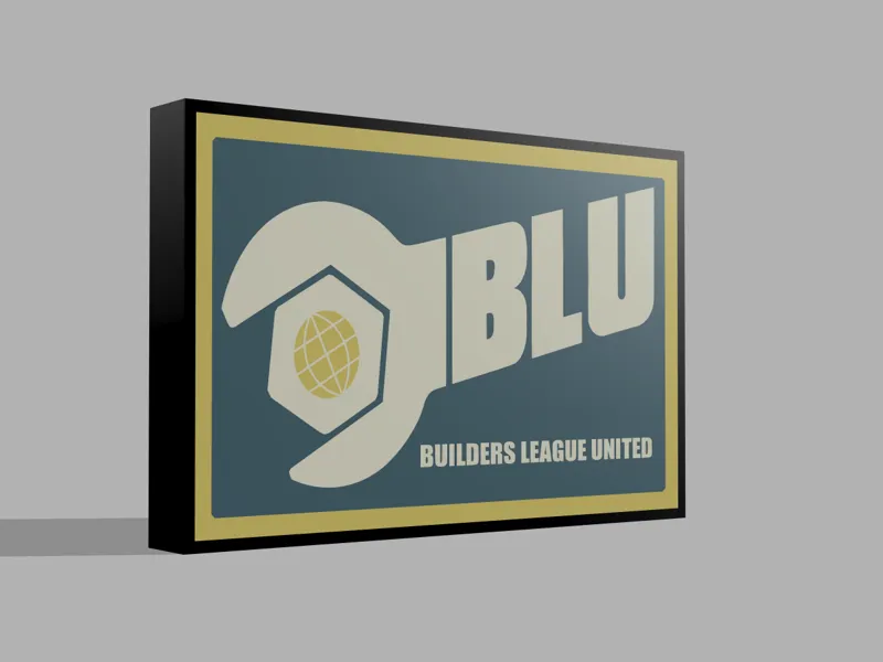 Team Fortress 2 - Blu Sign Lightbox