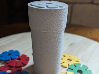 Box for Montessori's Snowflake or game tokens