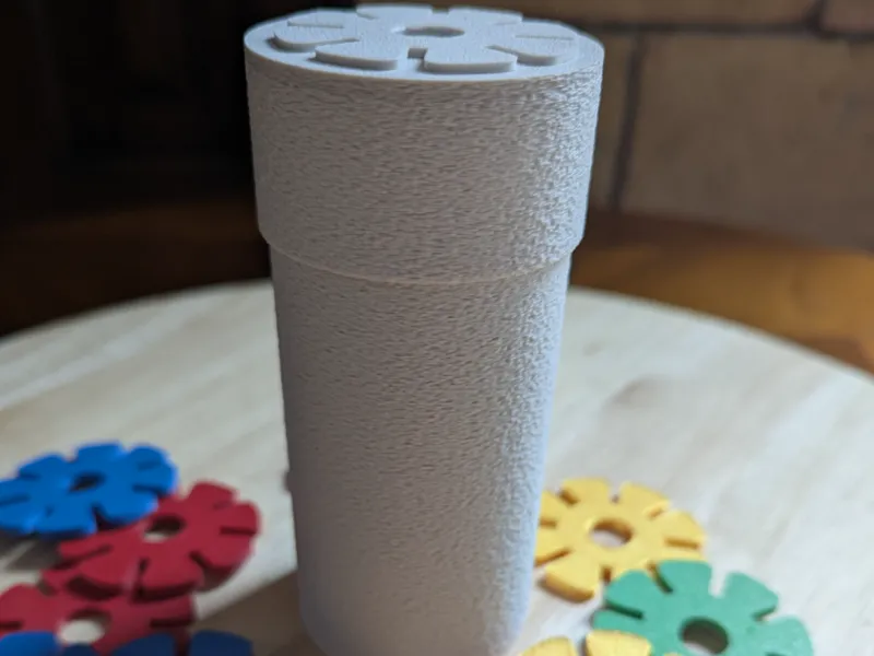 Box for Montessori's Snowflake or game tokens