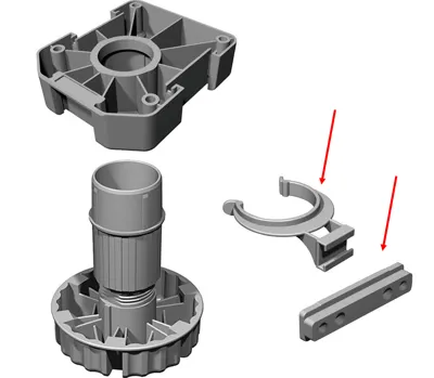 Baseboard Clip with Adjustment by DavidMakerWorld: Download Free 3D Models