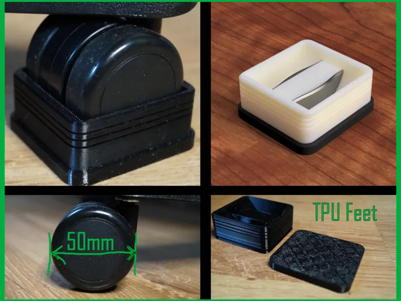 DX Racer Simracing FEET 50mm + TPU