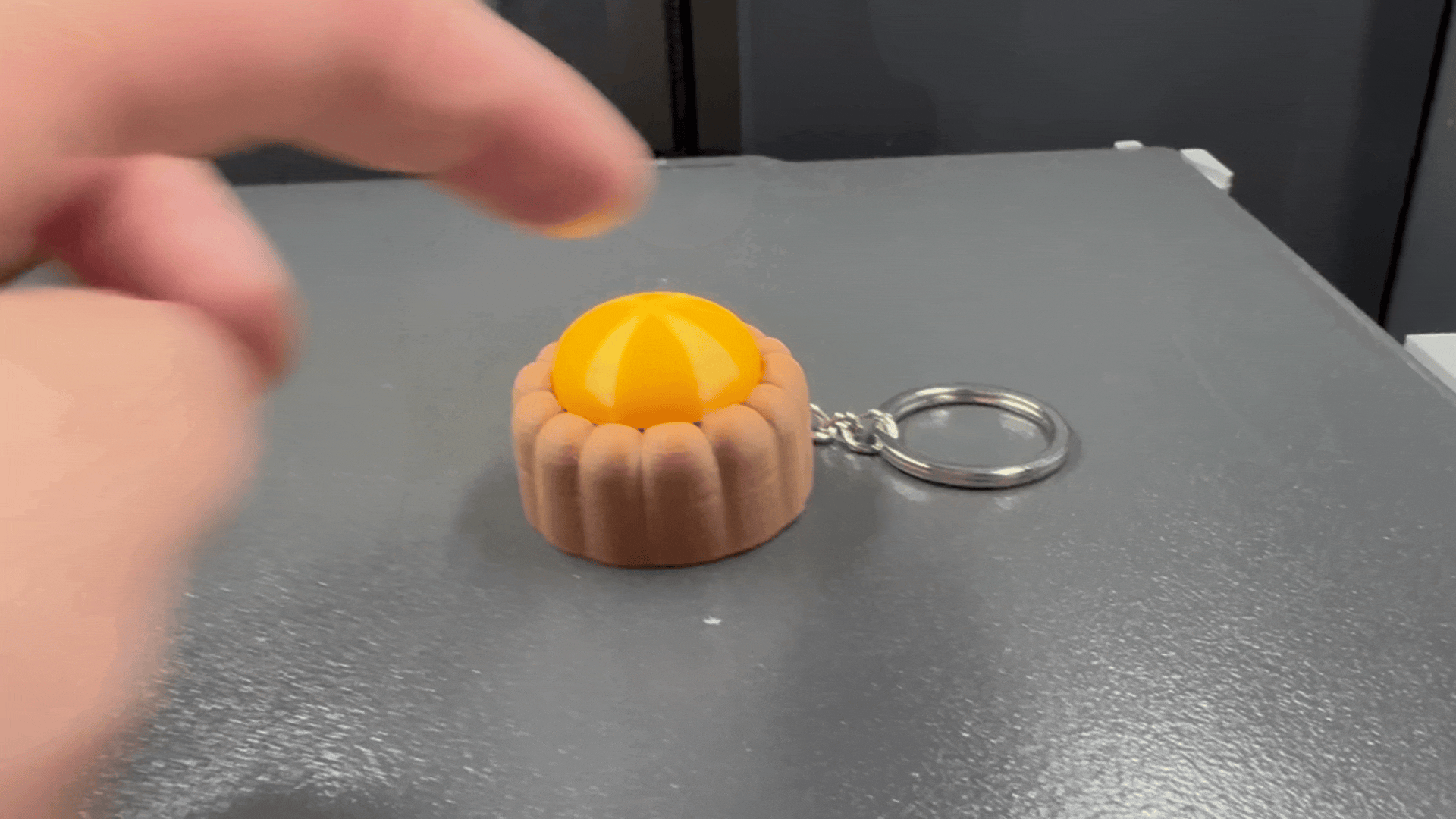 Pineapple Tart Clicker Fidget Keychain