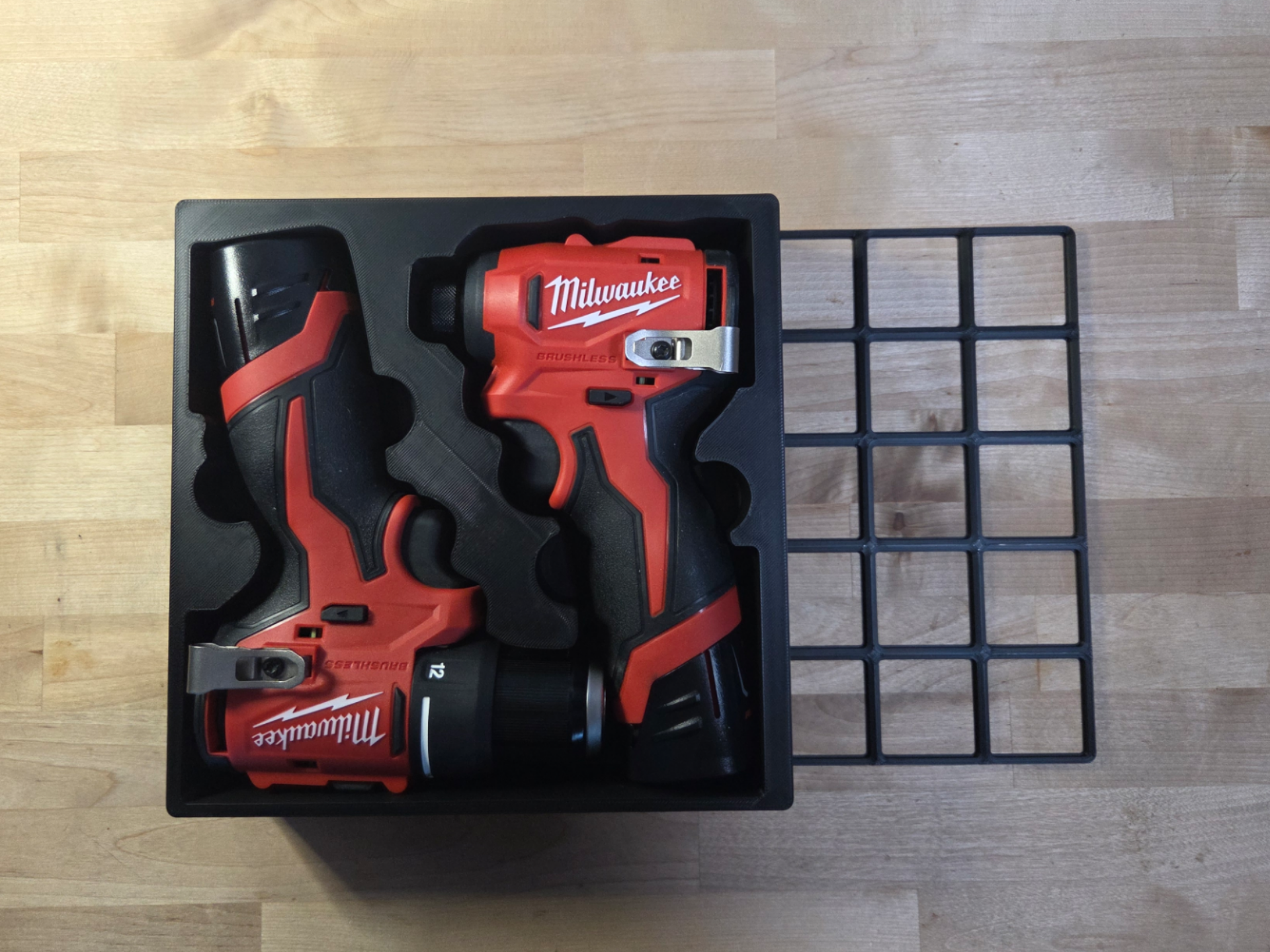 Gridfinity Milwaukee M12 Subcompact Tray