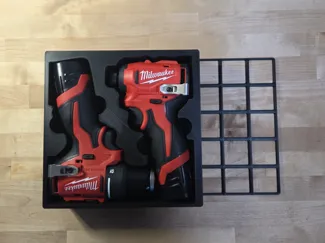 Gridfinity Milwaukee M12 Subcompact Tray