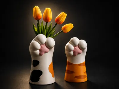 Kitty Paw Vase. 