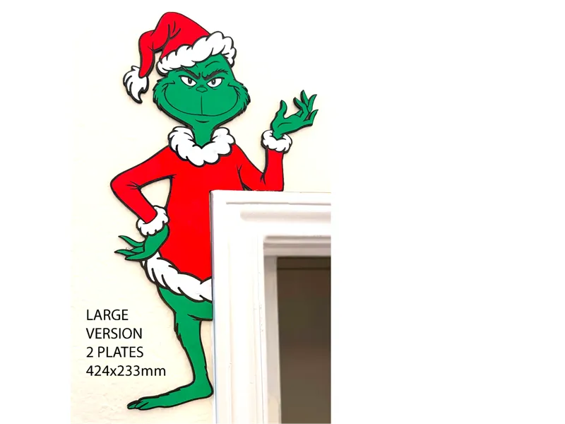 Grinch Door Hanger Large Version (2 plates)