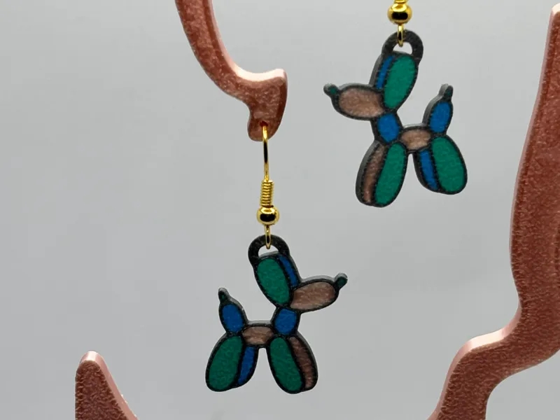 Balloon Dog Earrings