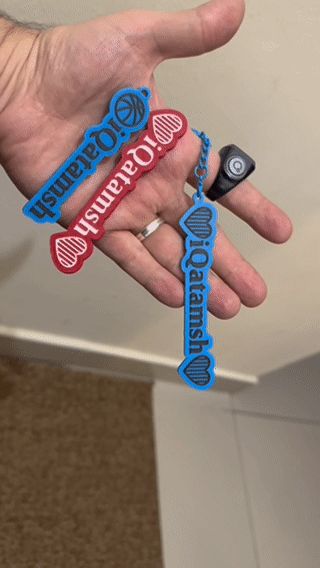 Parametric keychain and fridge manget all sizes