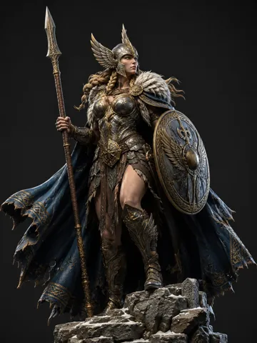 Modelo para impresión 3D: Brynhildr, Valkyrie of the Fallen — vista de referencia 2