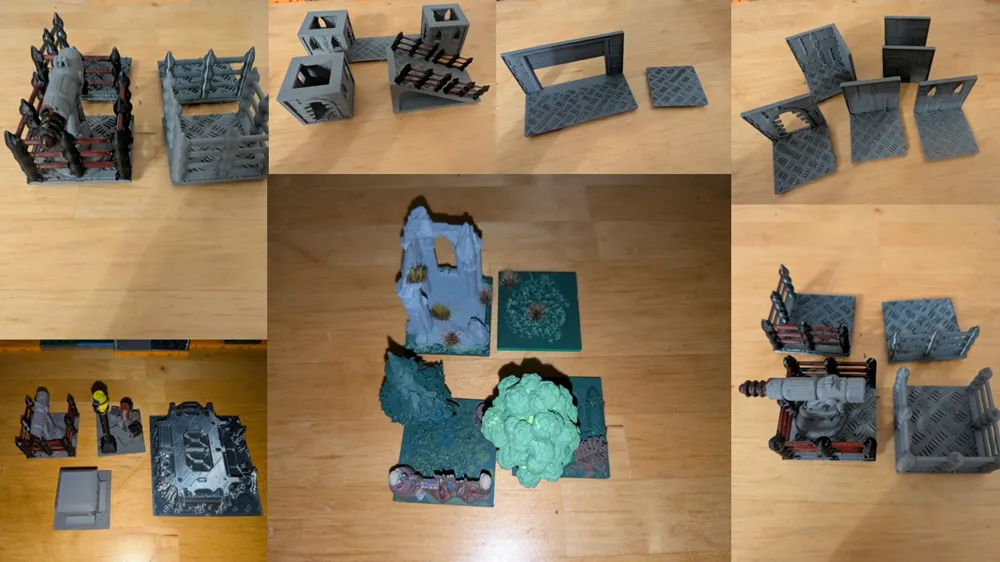 Modular wargaming 3D terrain set - Free 3D Print Model - MakerWorld