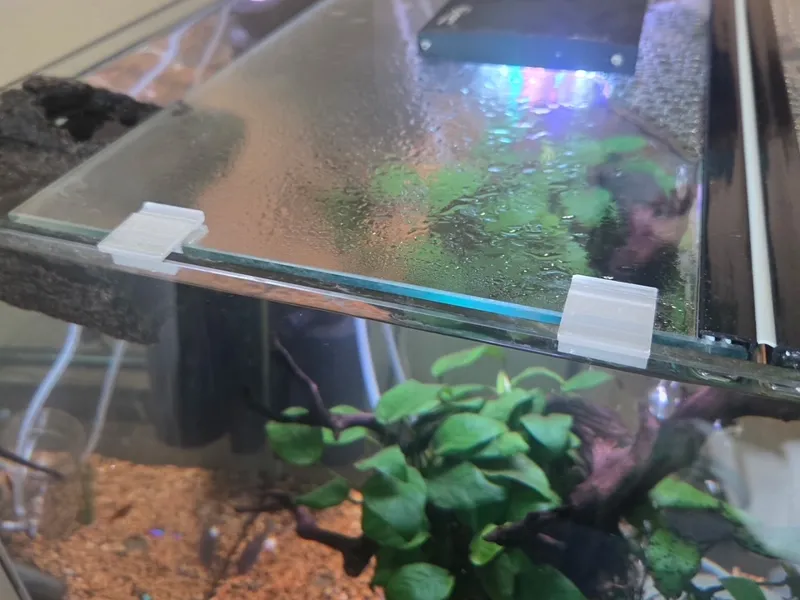 Fish tank lid clip