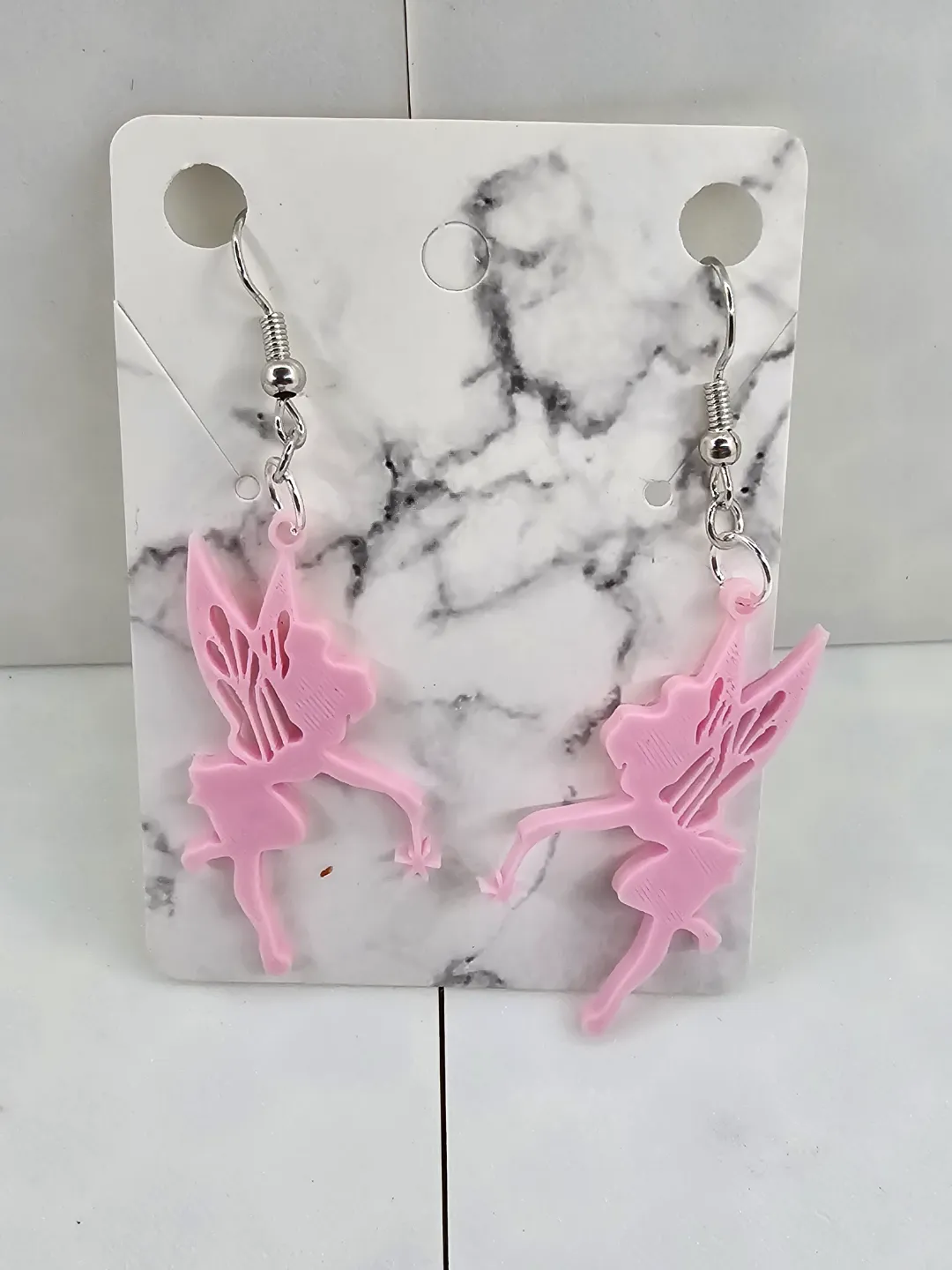Tinkerbell silhouette Earrings view 2