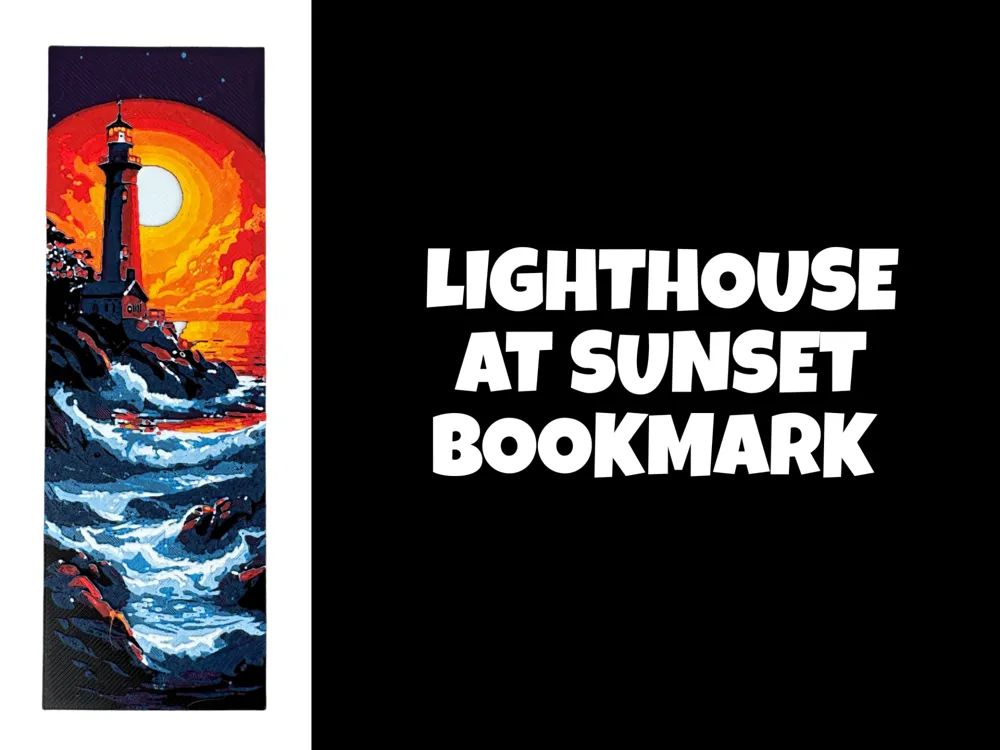 Lighthouse at Sunset - Bookmark